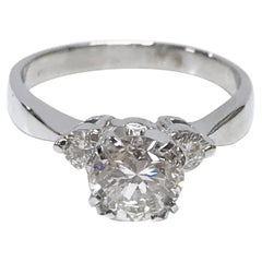 14 Karat Three-Stone Diamond Ring, 1.27ctw