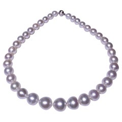 White South Sea Pearl Necklace with 18k Gold Clasp