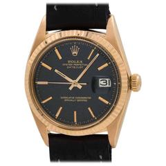 Rolex Rose Gold Datejust Wristwatch Ref 1601 circa 1970
s
