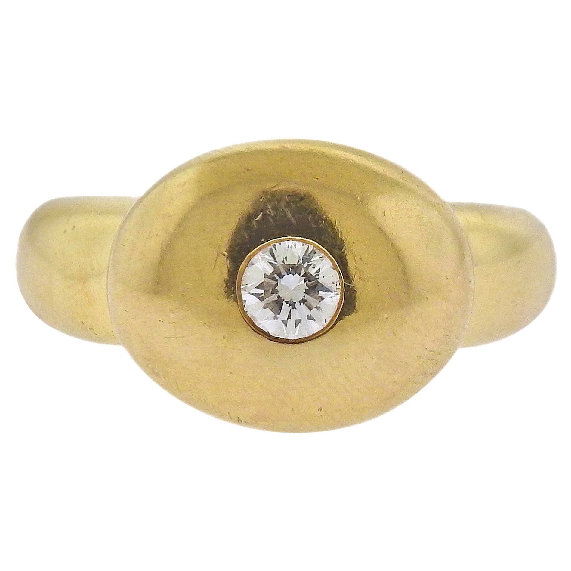 Fred Paris Diamond Gold Ring  For Sale