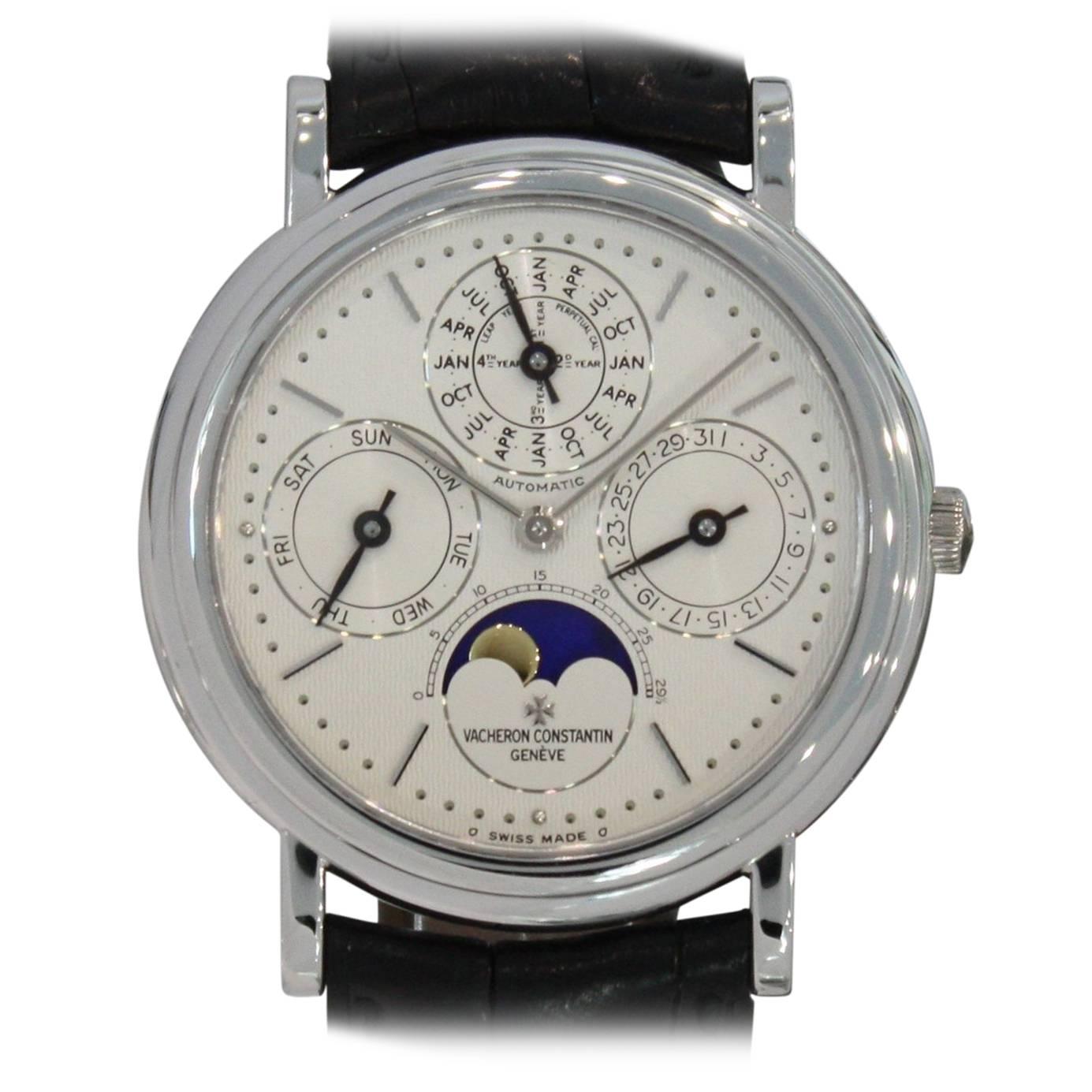 Vacheron Constantin Platinum Patrimony Perpetual Calendar Moon Phase Wristwatch