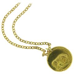 Retro Van Cleef & Arpels Gold Aries Zodiac Necklace