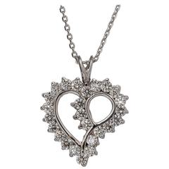 Diamond Gold Heart Pendant 11