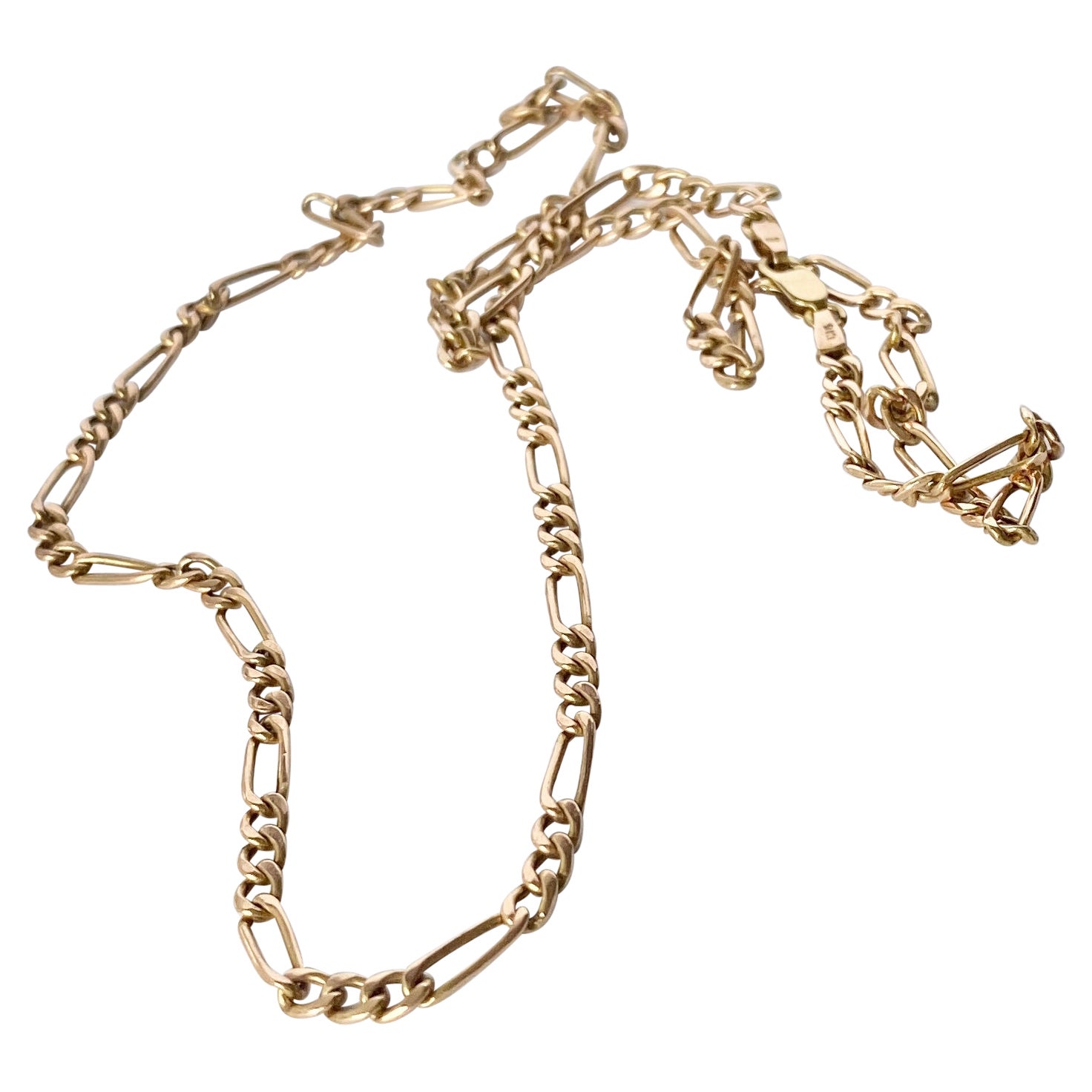 Victorian 9 Carat Gold Rope Twist Link Necklace at 1stDibs