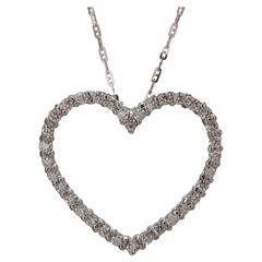 Heart Shaped Diamond Gold Pendant