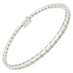 14Kt White Gold 1.00ct Channel-Set Diamond Tennis Bracelet