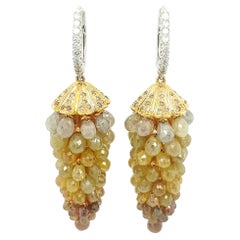 14K White Gold & 14K Yellow Gold 38.61ct Diamond Chandelier Earrings