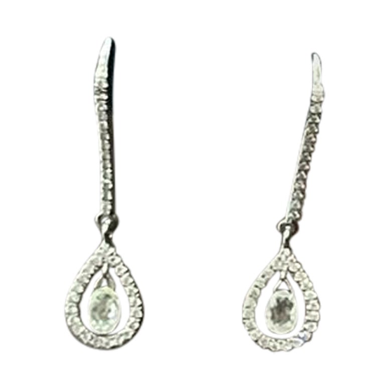 PANIM Boucles d'oreilles en or blanc 18 carats avec briolettes et diamants