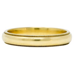 Tiffany & Co. Retro 18 Karat Gold Men's Wedding Band Ring