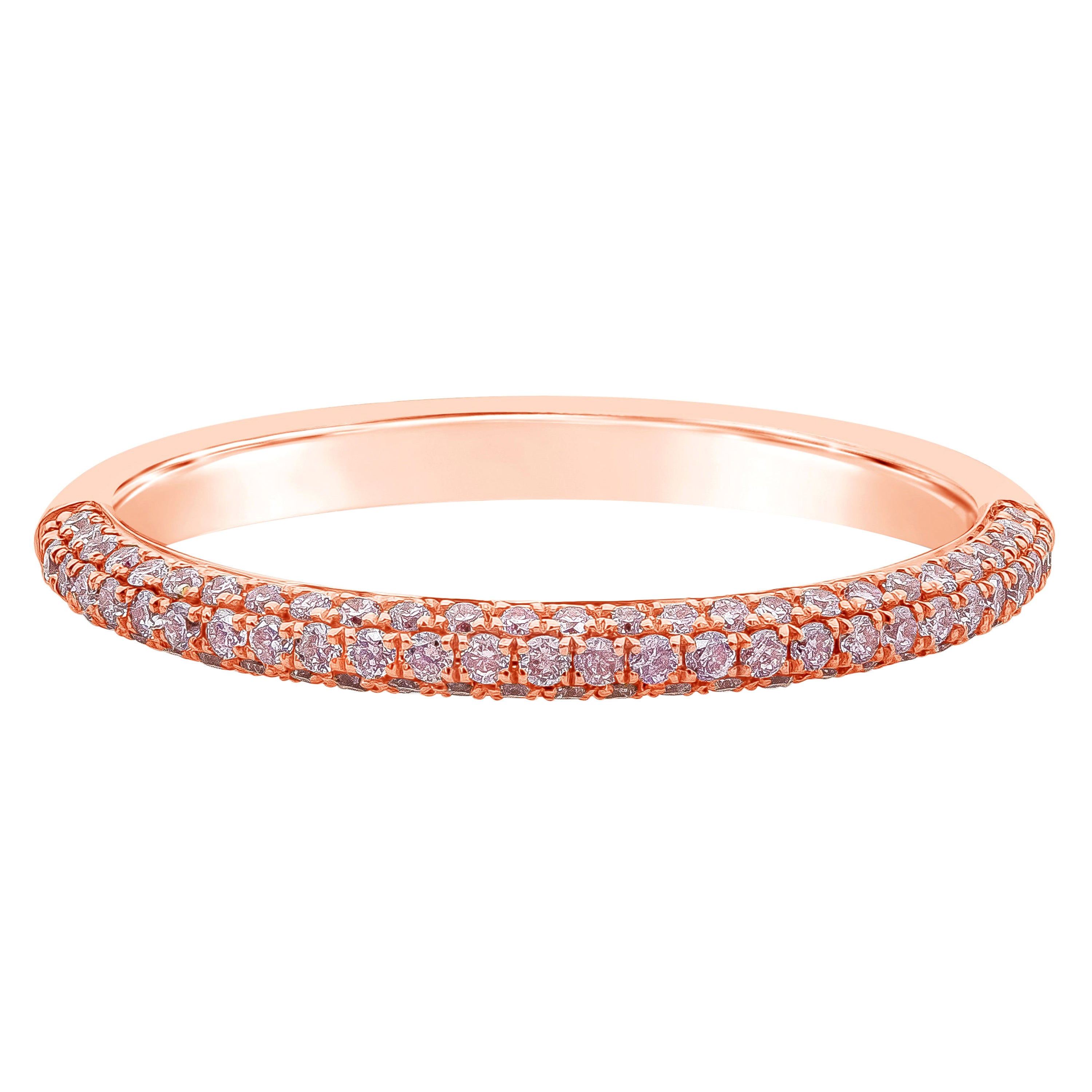 Fancy Pink Diamond in Rose Gold Wedding Band