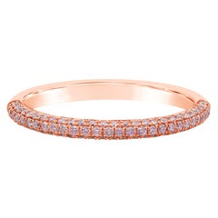 Fancy Pink Diamond in Rose Gold Wedding Band