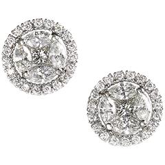 Diamond Cluster Ear Studs 10