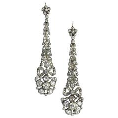 Long Diamond Festoon Drop Earrings 12