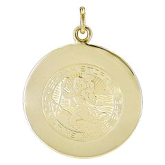 Vintage Cartier St. Christopher Gold Charm Pendant