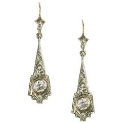Diamond Gold Drop Earrings 4