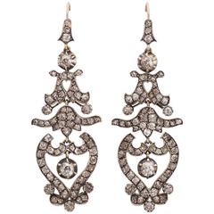 Diamond Silver Gold Drop Earrings 3
