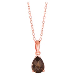 14K Rose Gold plattiert .925 Sterling Silber Birnenform Schachbrettschliff von Vian