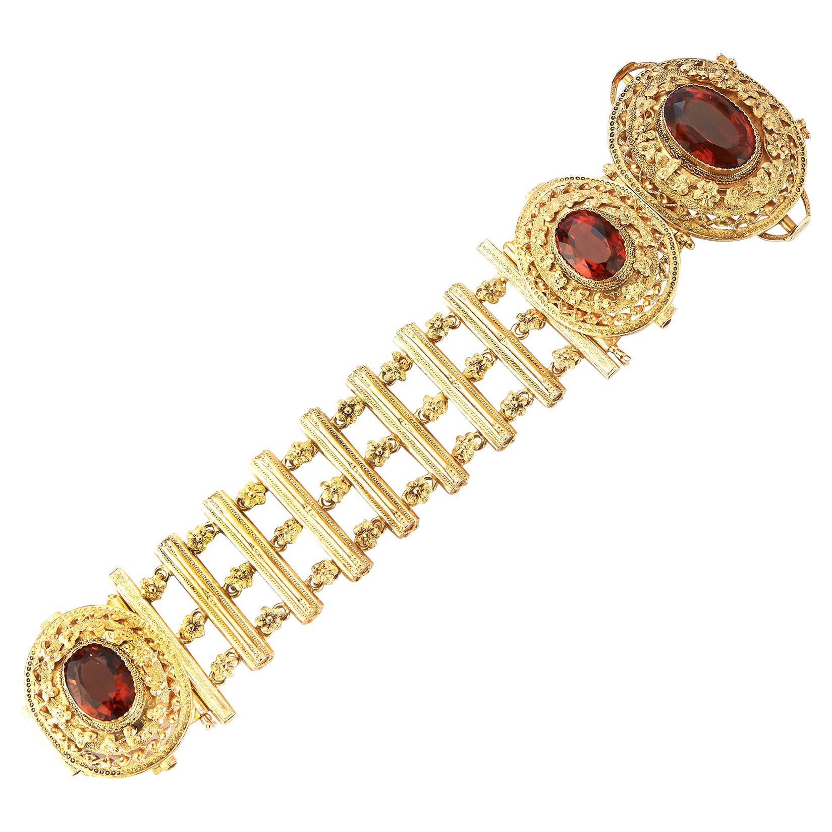 Antique Citrine Gold Bracelet