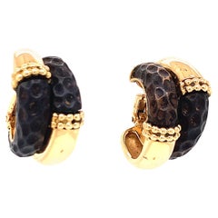 Vintage Boucheron Airain 18k Gold Ear Clips