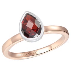 LeVian 14K Two-Tone Gold Red Purple Garnet Gemstone Fancy Pretty Cocktail Ring