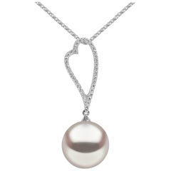 Yoko London South Sea Pearl and Diamond Necklace in 18 Karat White Gold