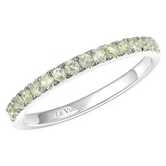 Anello da cocktail LeVian in oro bianco 14K con gemma di peridoto verde, bello e grazioso