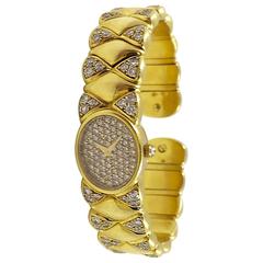 Mauboussin Lady's Yellow Gold Diamond Wristwatch 