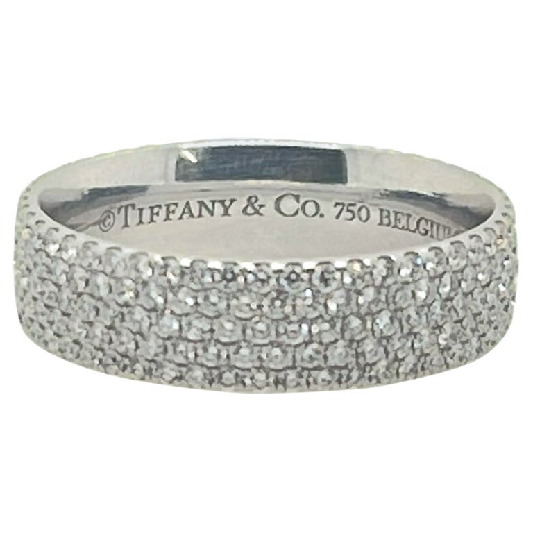 18kt White Gold Tiffany and Co. Metro Design Ring at 1stDibs