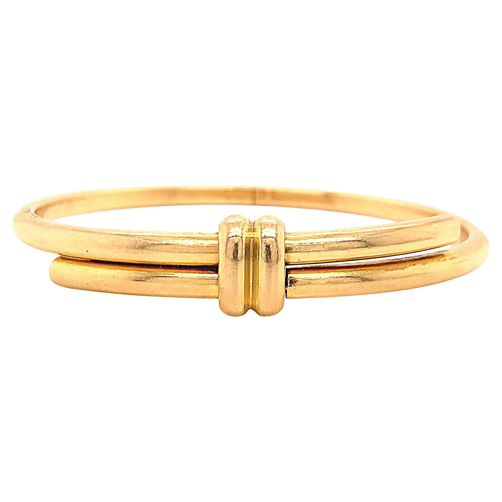 Vintage French Chaumet 18K Gold Bangle