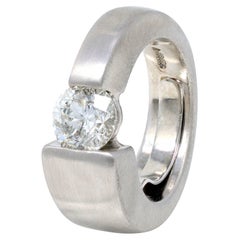 Aletto 2 Karat Diamant Modern Cut Solitär Ring in Platin