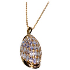 Moonstone Serpent Pendant in 18K Yellow Gold