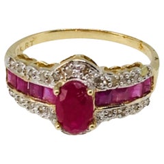 Ruby Ring 14 Karat Yellow Gold