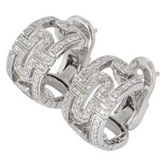 Bvlgari Diamond Parentesi Hoop Earrings