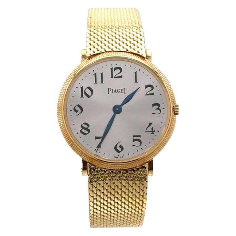 Piaget Vintage Yellow Gold Silver Dial Watch