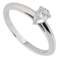 Tiffany & Co. Pear Cut Diamond Ring 0.41ct E/VVS1