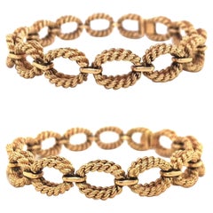 Retro Boucheron Gold Bracelet Set