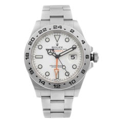 Used Rolex Explorer II GMT Stainless Steel White Dial Automatic Men's Watch 216570