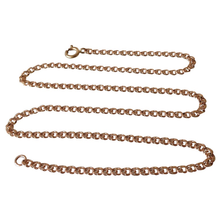 14ct 585 Vintage Russian Rose Gold Chain at 1stDibs