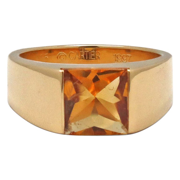 Cartier Tank Yellow Gold and Citrine Ring