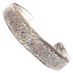 Jes MaHarry Hammered Sterling Silver Cuff Bracelet for 32 Bar Blues