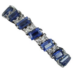 18 Carat White Gold Diamond and Sapphire Full Eternity Stack Ring
