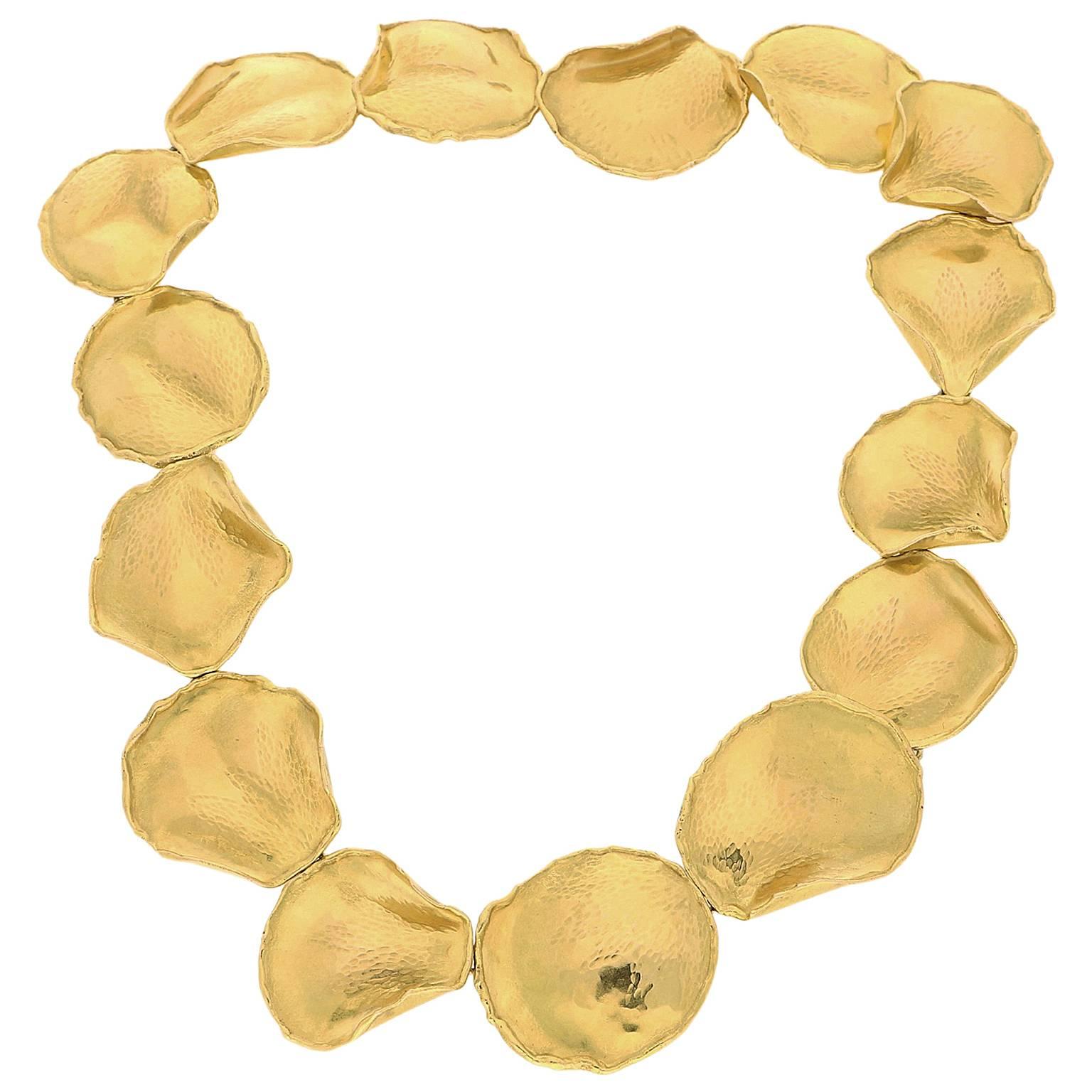 Tiffany & Co. Gold Rose Petal Necklace