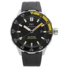 IWC Aquatimer 44 Stainless Steel Black Dial Automatic Mens Sport Watch IW356801