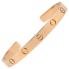 Cartier Rose Gold Cuff Love Bracelet Size 17