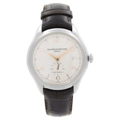 Baume & Mercier Montre pour homme Clifton automatique à cadran en acier et argent avec cadran, M0A10054