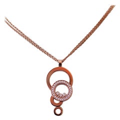 Chopard Happy Diamonds Rose 18 Karat Rose Gold Diamond Necklace