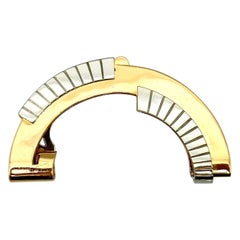 René Boivin Art Deco Two-Tone Gold Clip W/Certificate