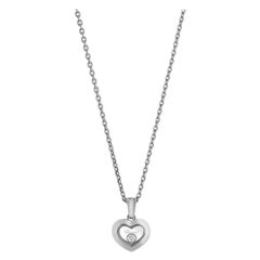 Chopard Iconic Happy Diamonds 18K White Gold Diamond Necklace