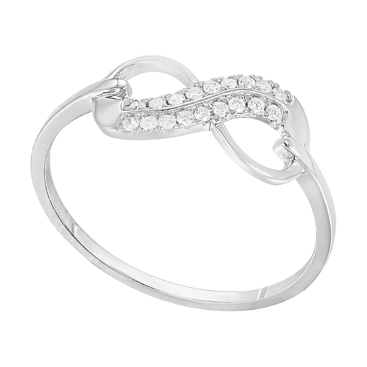 Tiffany and Co. White Gold Diamond Infinity Ring at 1stDibs tiffany