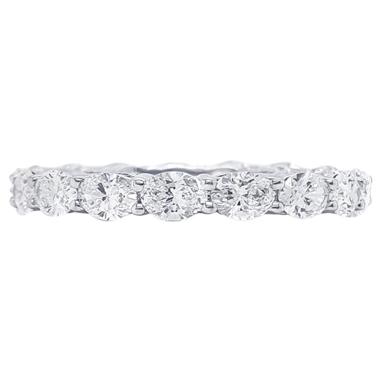 Oval Eternity Band 20 Pts 14K Gold IGI Certified For Sale at 1stDibs